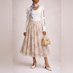 Gantos Vintage Elegant White Buckle Detail Women's Top Size S-M